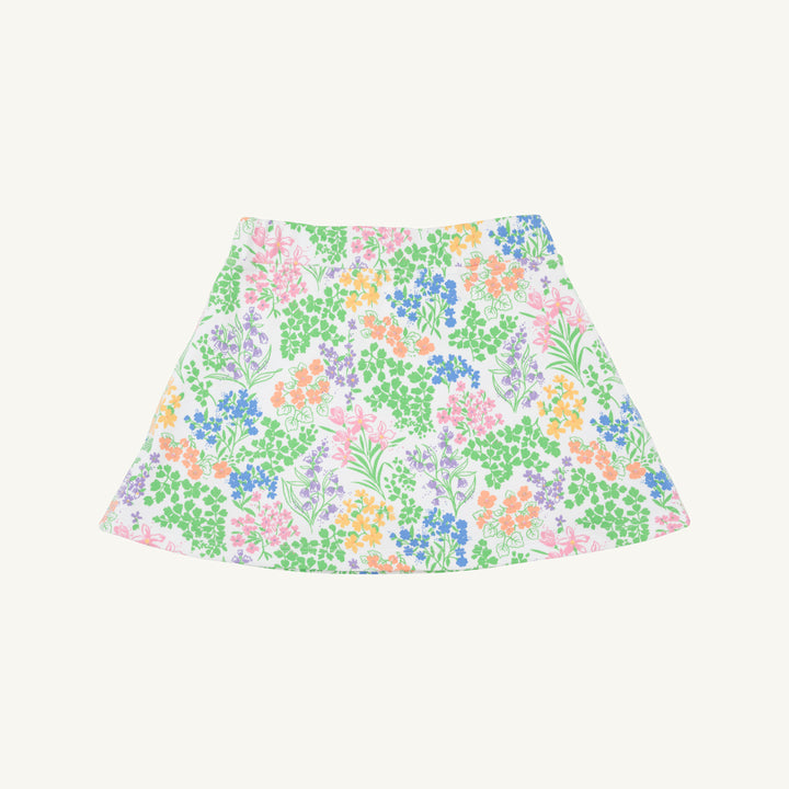 GIRLS SKORT FLORAL PRINT GREEN