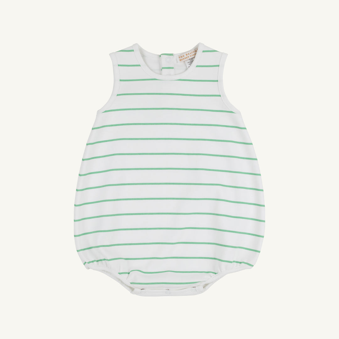 WHITE AND GREEN PINSTRIPE BABY BUBBLE