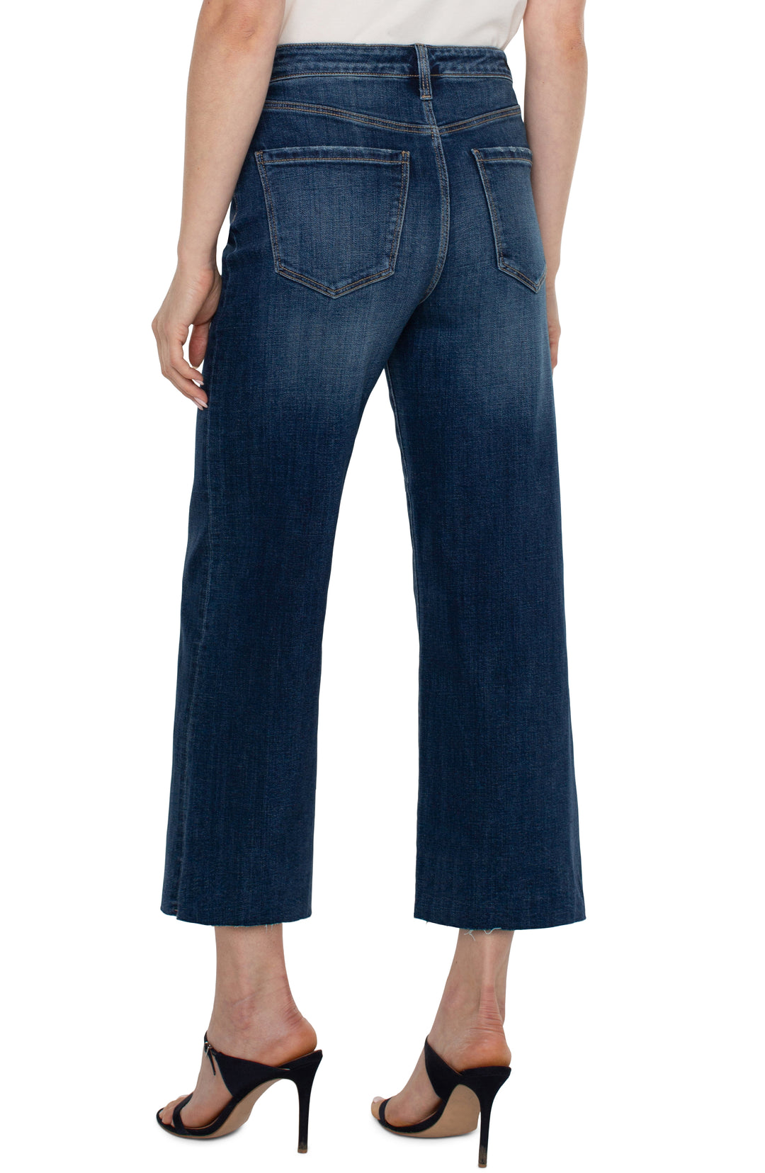 LIVERPOOL: STRIDE HIGH RISE CROP W/ WIDE CUT HEM | BOWERS