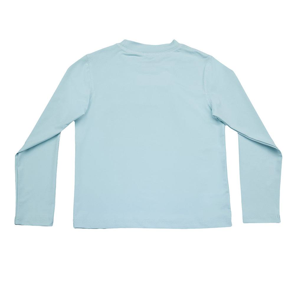 Light blue long-sleeve shirt on a white background
