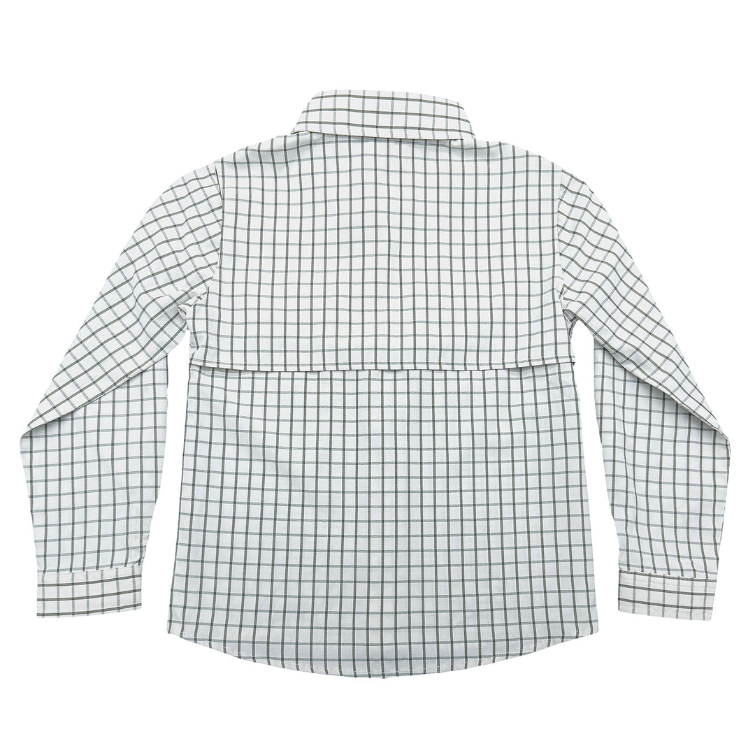 Black and white checkered shirt on a white background