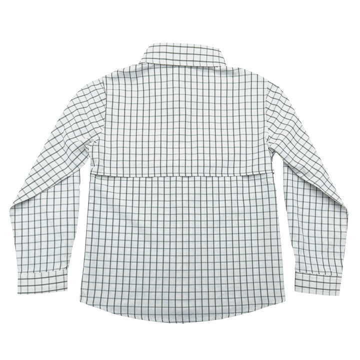 Black and white checkered shirt on a white background