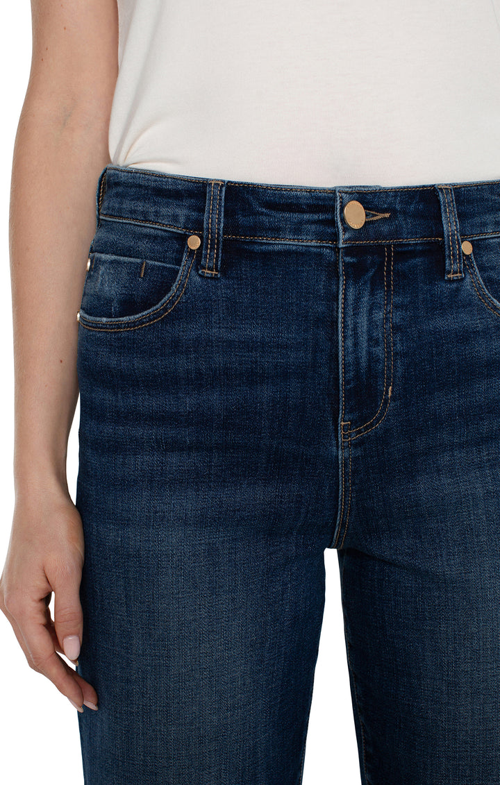 LIVERPOOL: STRIDE HIGH RISE CROP W/ WIDE CUT HEM | BOWERS