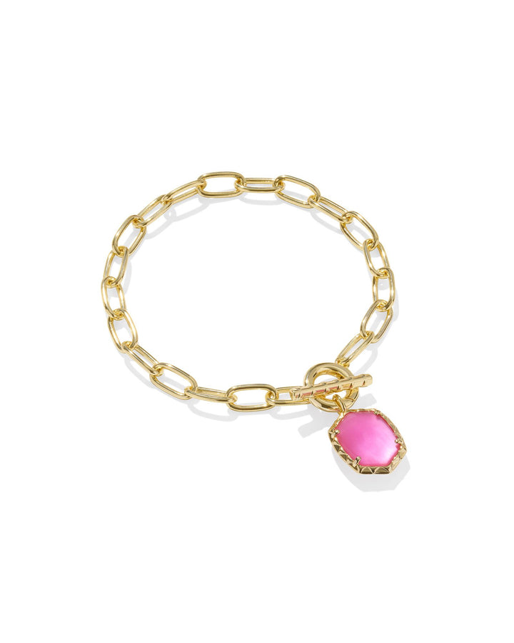 DAPHNE LINK AND CHAIN BRACELET, GOLD AZALEA ILLUSION