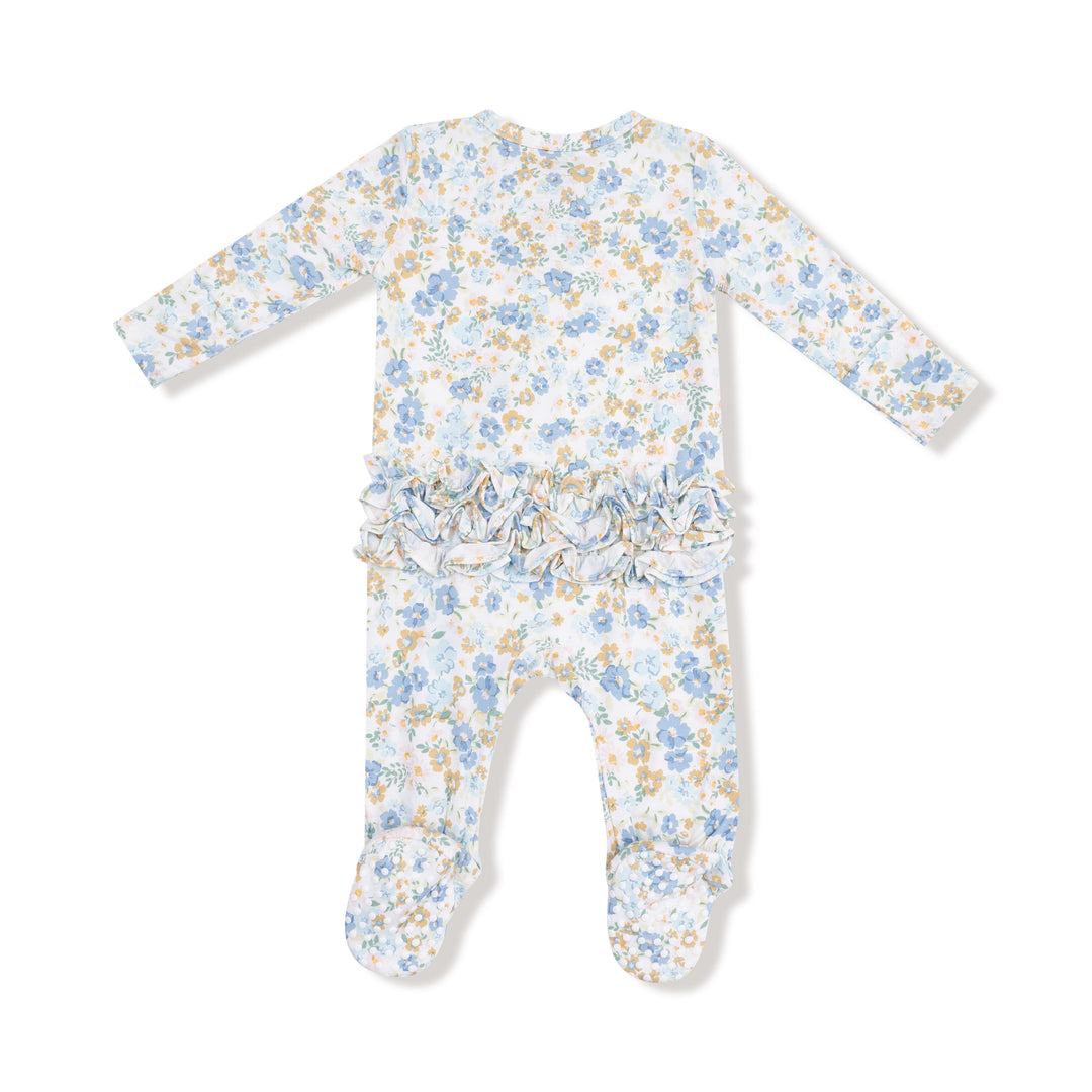 Floral baby onesie on a white background