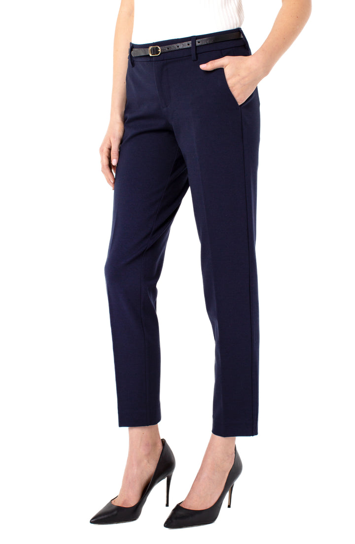 LIVERPOOL: KELSEY KNIT TROUSER SUPER STRETCH | CADET BLUE