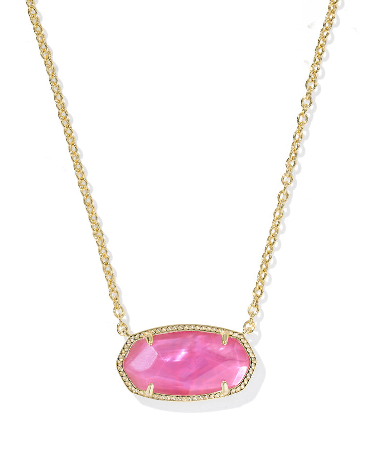 ELISA STATEMENT SHORT PENDANT NECKLACE, GOLD AZALEA ILLUSION