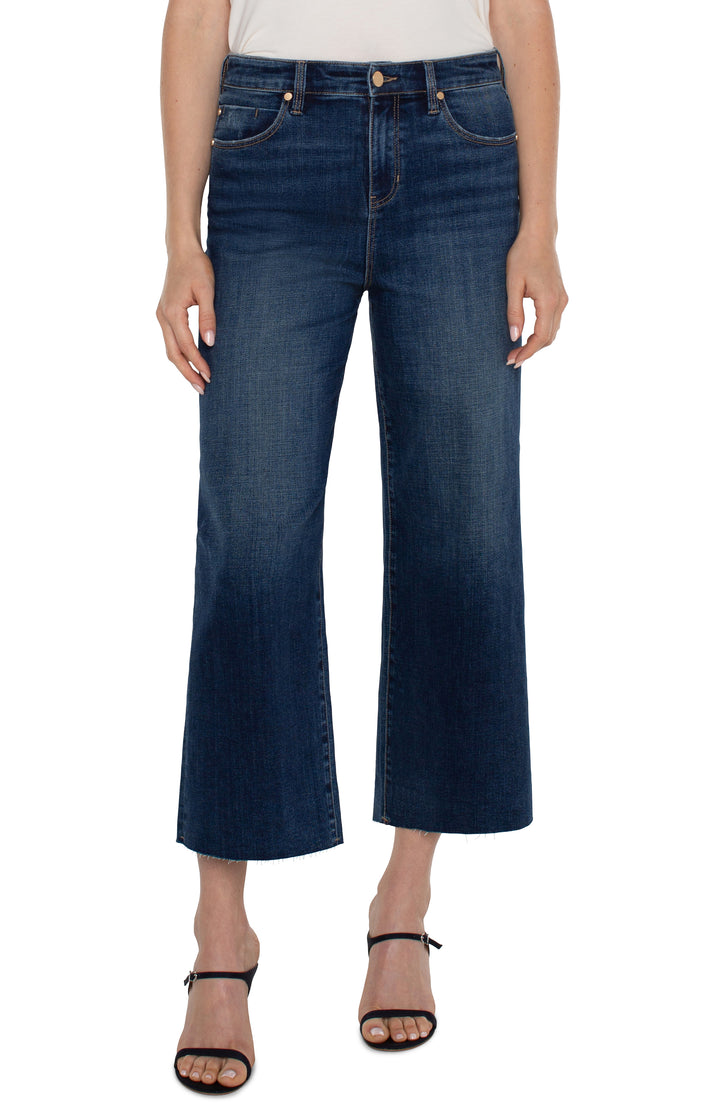 LIVERPOOL: STRIDE HIGH RISE CROP W/ WIDE CUT HEM | BOWERS