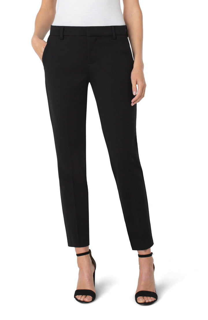 LIVERPOOL: KELSEY KNIT TROUSER SUPER STRETCH | BLACK