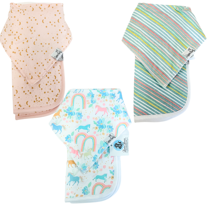 WHIMSY BANDANA BIB & BURP CLOTH SET