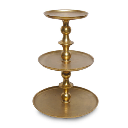 GILDED TEXTURE 3 TIER CAKE STAND