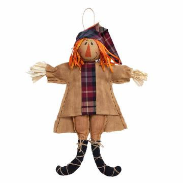 SMALL SCARECROW DOLL PLAID HAT