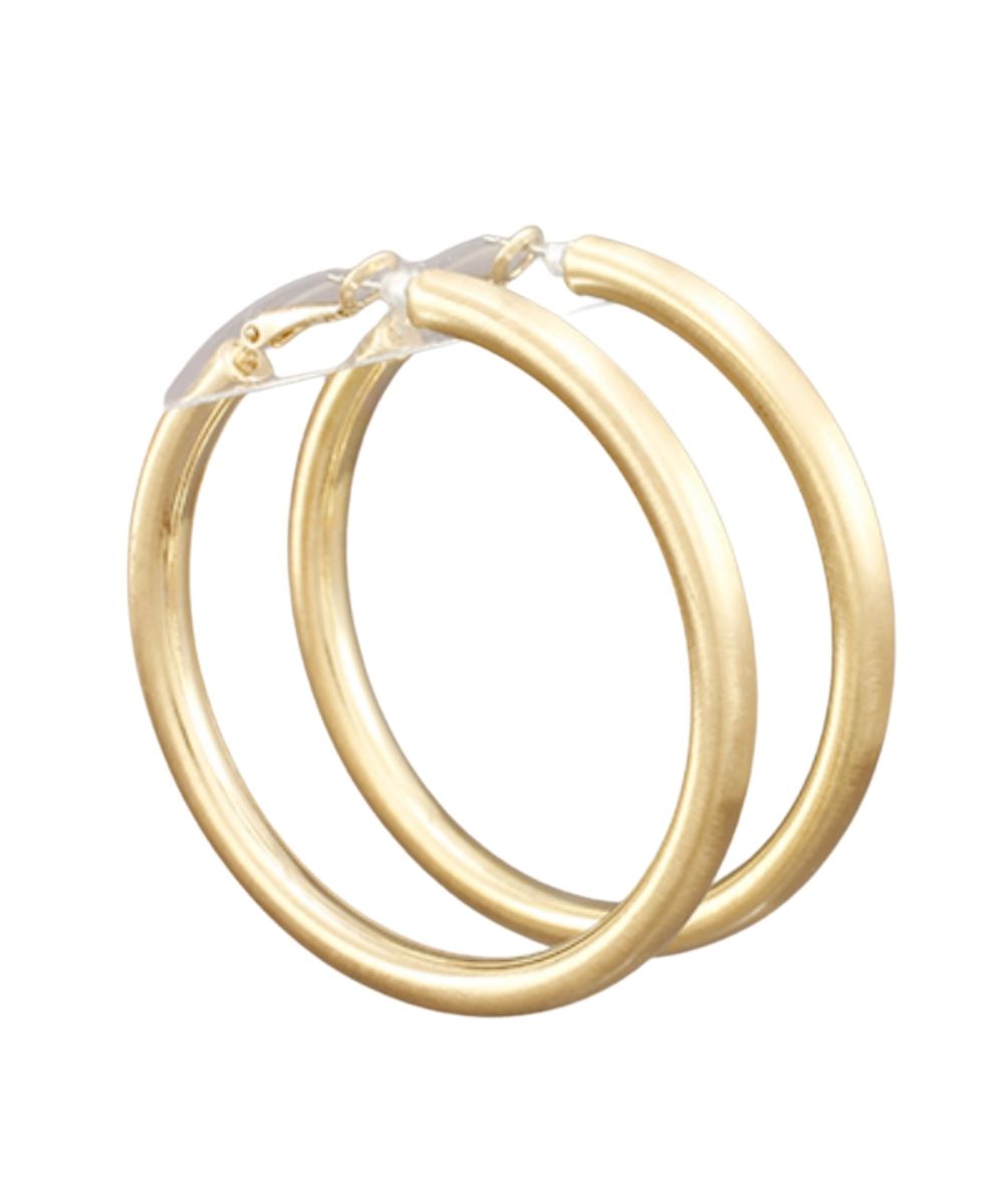 GOLD THICK BASIC HOOPS