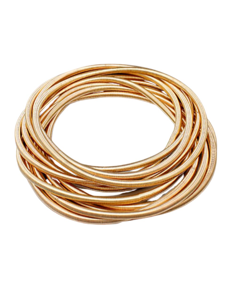 Gold Thick Guitar String Bracelets | Walker Boutique