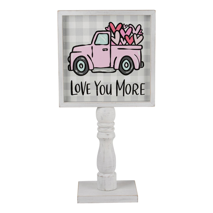 WELCOME PEEPS/LOVE MORE TRUCK REVERSIBLE WOODEN STAND