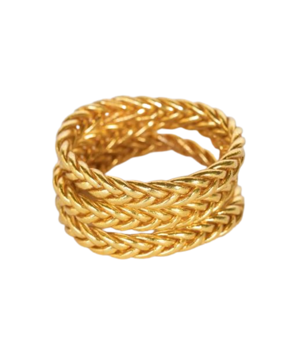 ALL WEATHER GOLD BRAIDED BANGLE