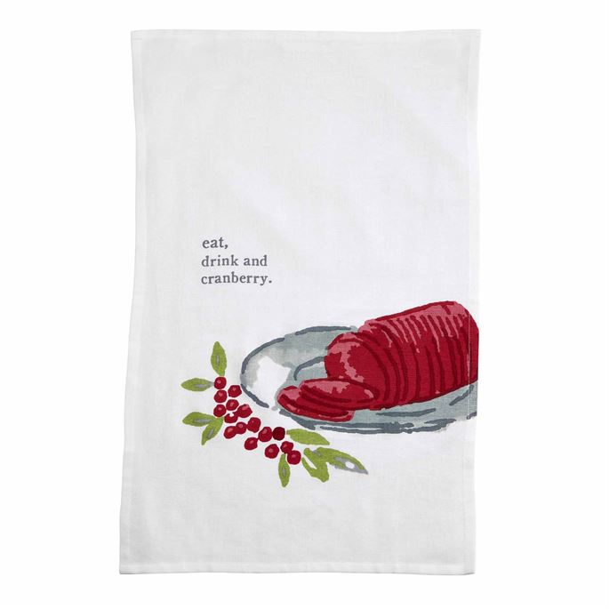 THANKSGIVING FOOD TOWELS CRANBERRY