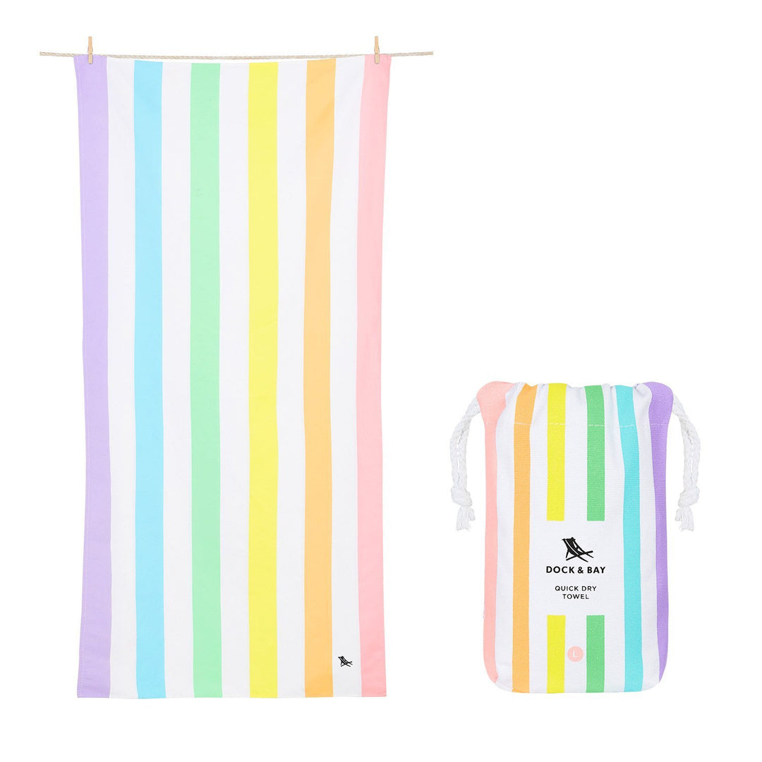 pastel striped towel