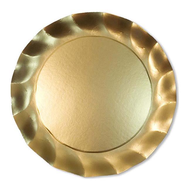 gold charger paper plate