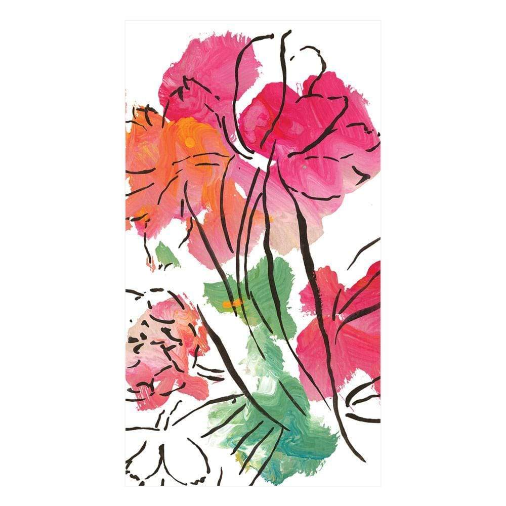 ABSTRACT FLORAL GUEST NAPKIN