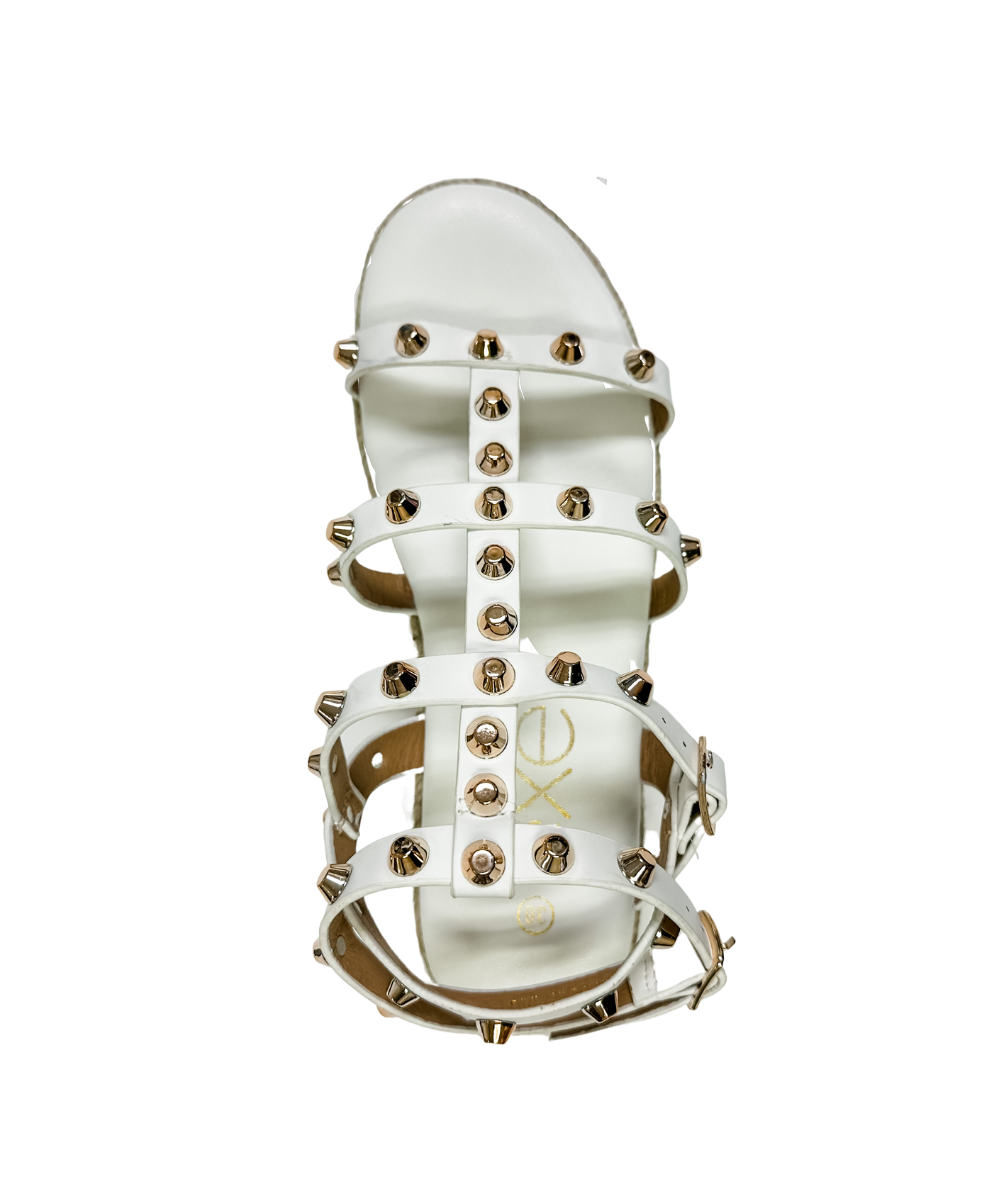 White studded best sale platform sandals