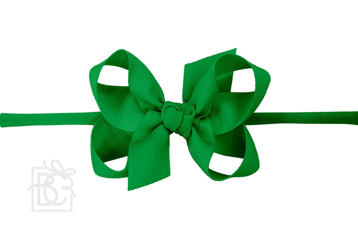 EMERALD PANTYHOSE HEADBAND BOW