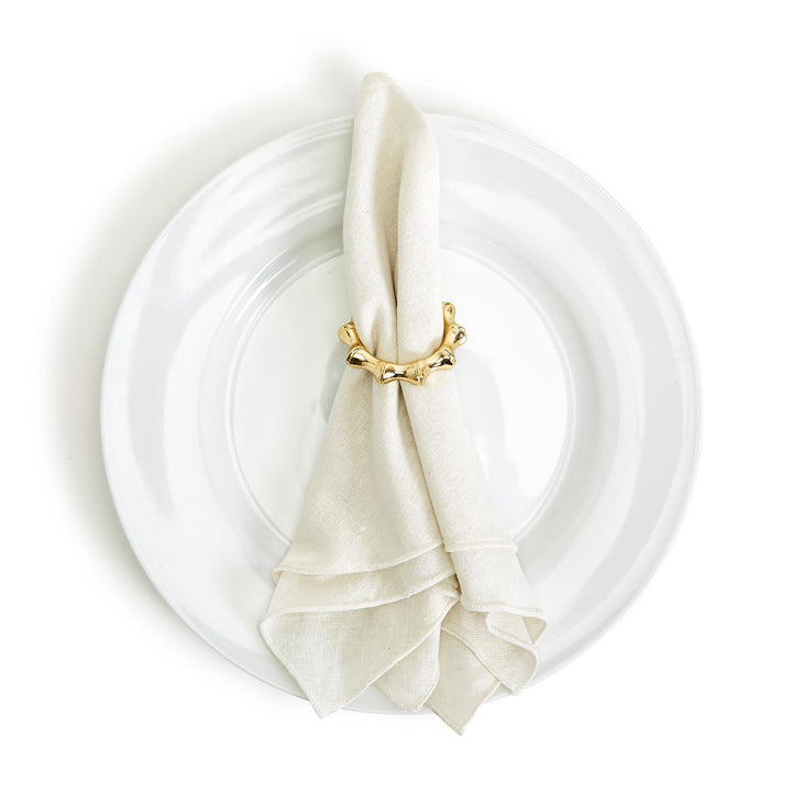 BAMBOO NAPKIN RING on napkin