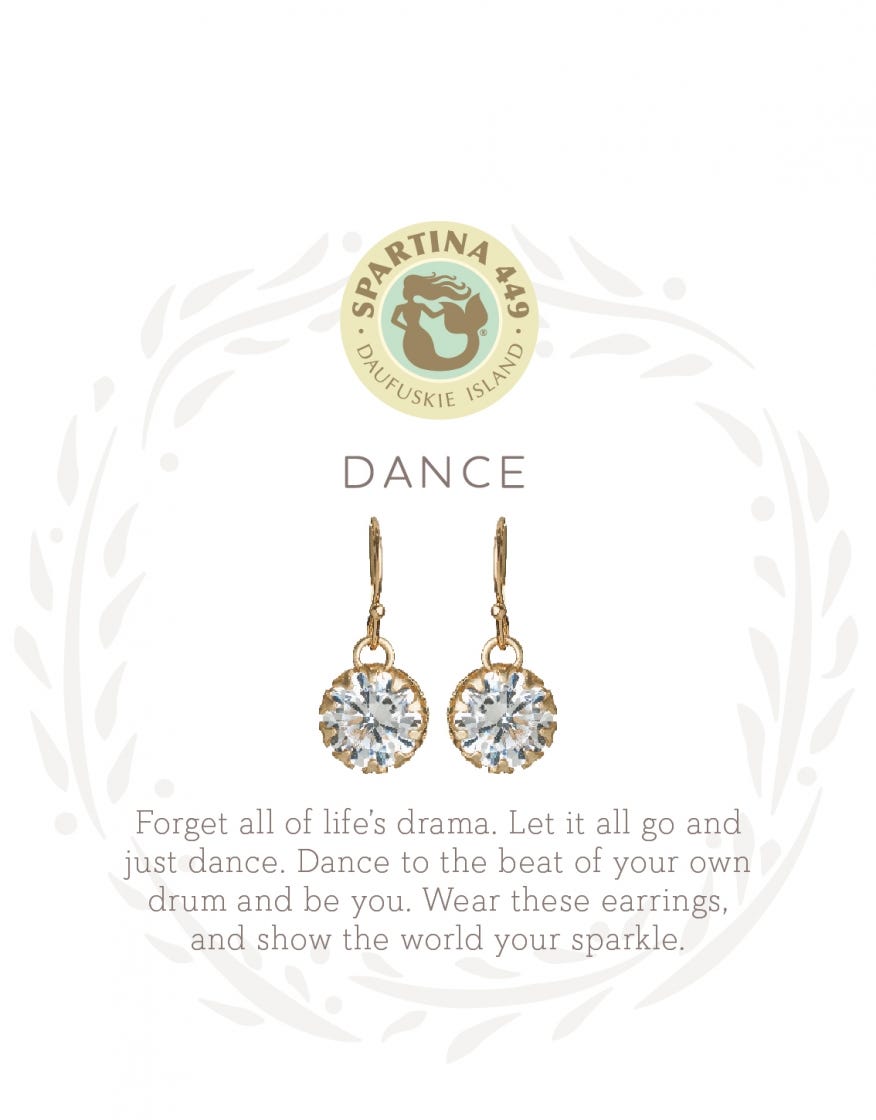 DANCE/GEM GOLD SEA LA VIE DROP EARRINGS