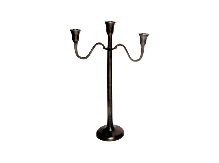 BIDK SM 3-ARM CANDLEHOLDER DARK BROWN