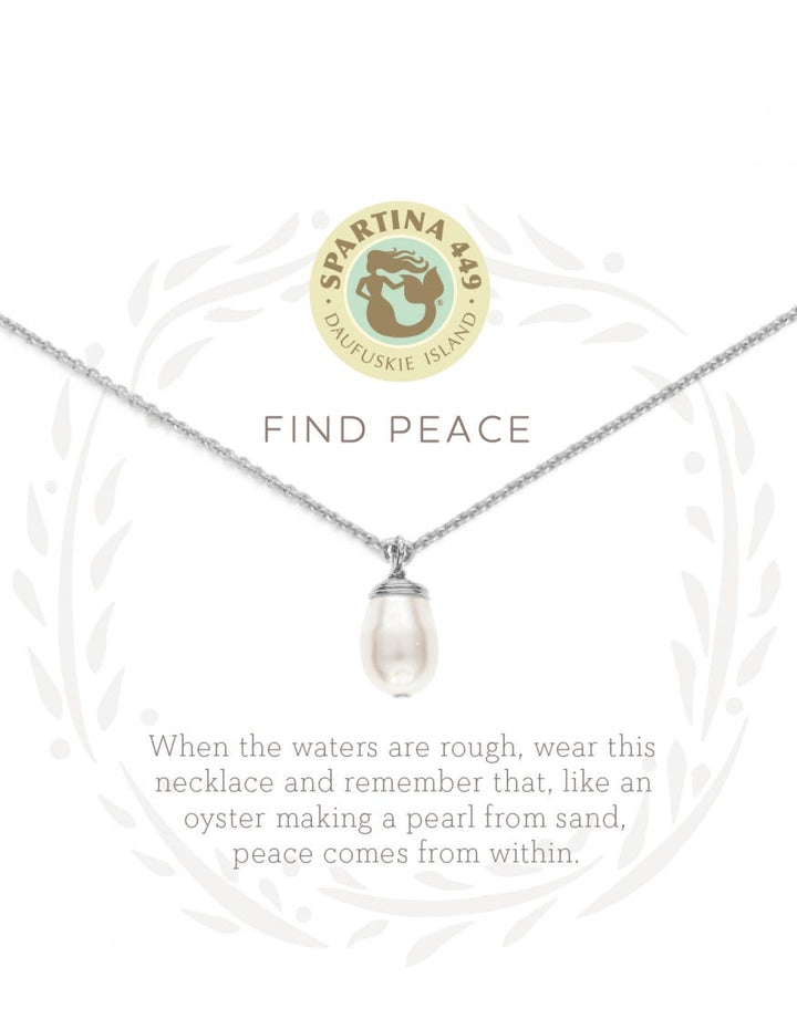 SILVER FIND PEACE SEA LA VIE NECKLACE