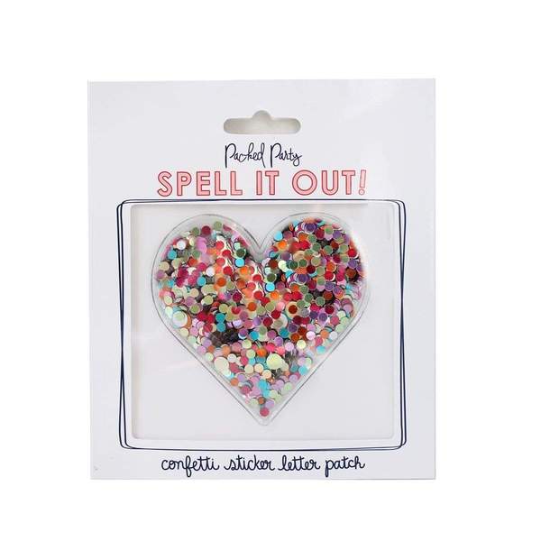PACKED PARTY CONFETTI HEART STICKER