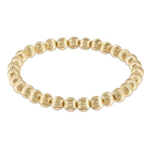 DIGNITY GOLD 6MM BEAD BRACELET, CLASSIC & TEXTURED STYLE FOR ALL STACKS