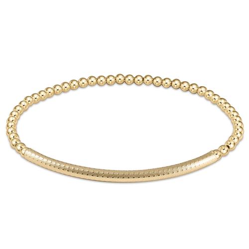 bliss bar textured 3mm gold bead bracelet, best seller and classic style bracelet