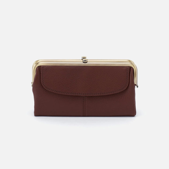 HOBO: LAUREN CLUTCH WALLET IN MAHOGANY