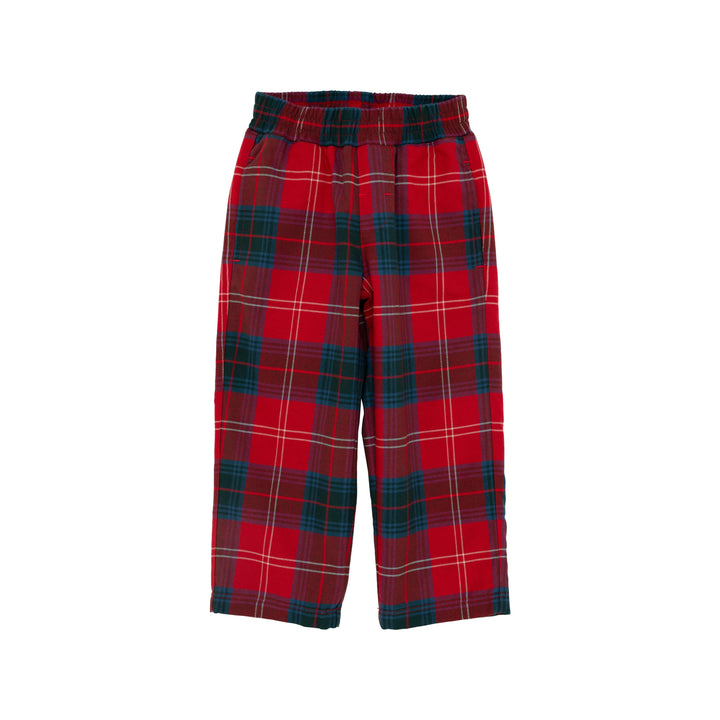 MIDDLETON PLACE PLAID SHEFFIELD PANTS WITH GRIER GREEN STORK