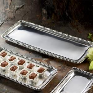 LARGE BEADED RECTANGLE TRAY