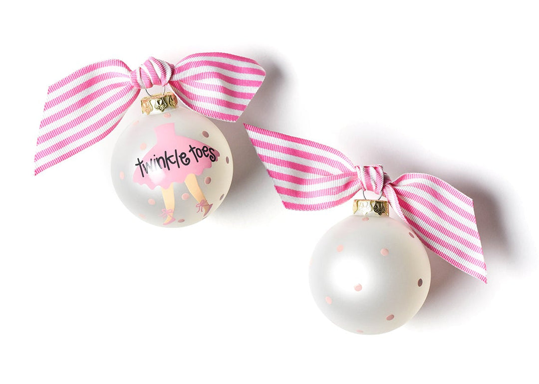 TWINKLE TOES BALLET GLASS ORNAMENT