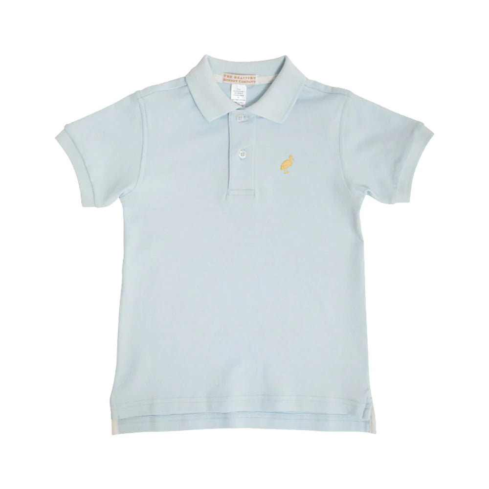 BUCKHEAD BLUE PRIM AND PROPER POLO WITH BELLPORT BUTTER YELLOW