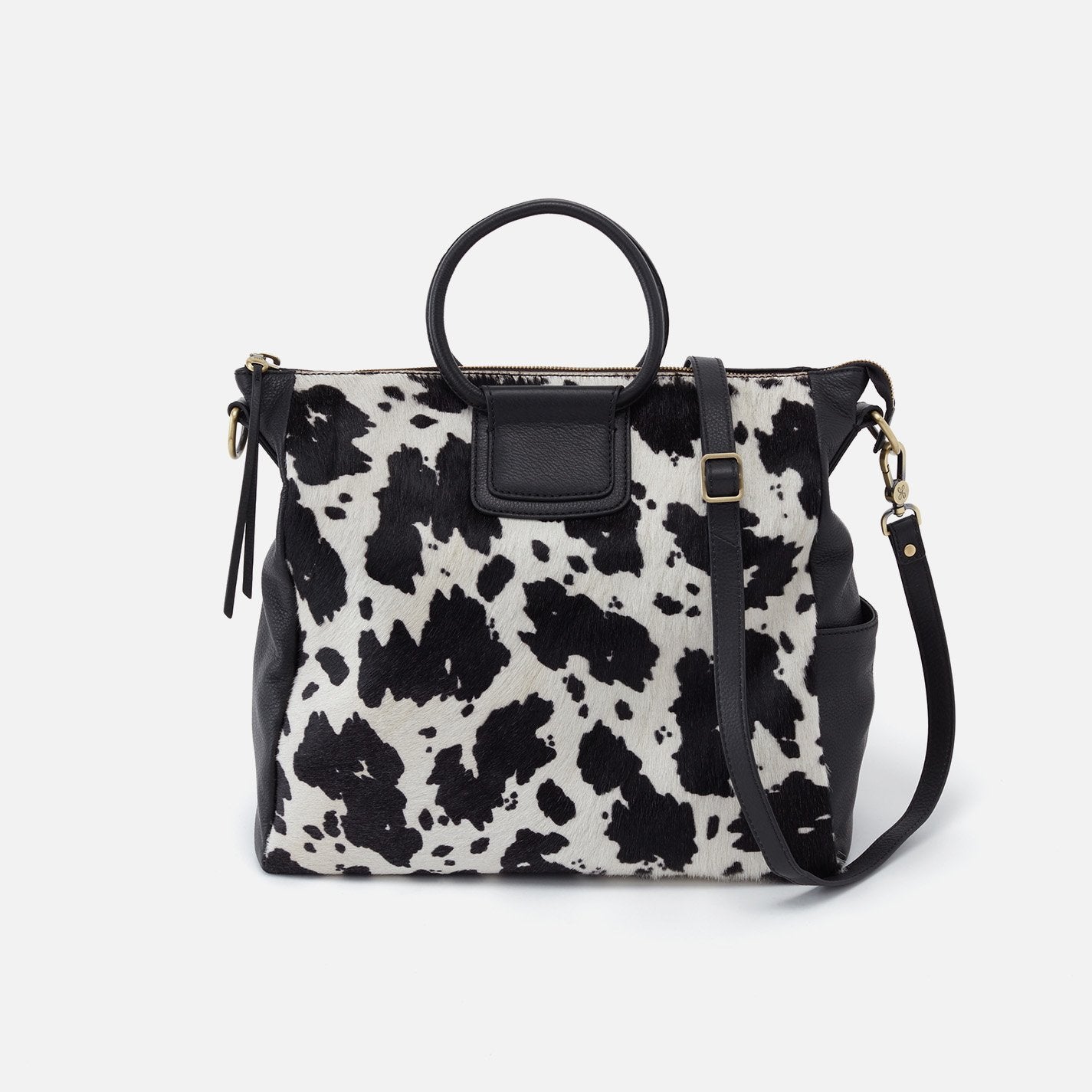 Cow print satchel sale