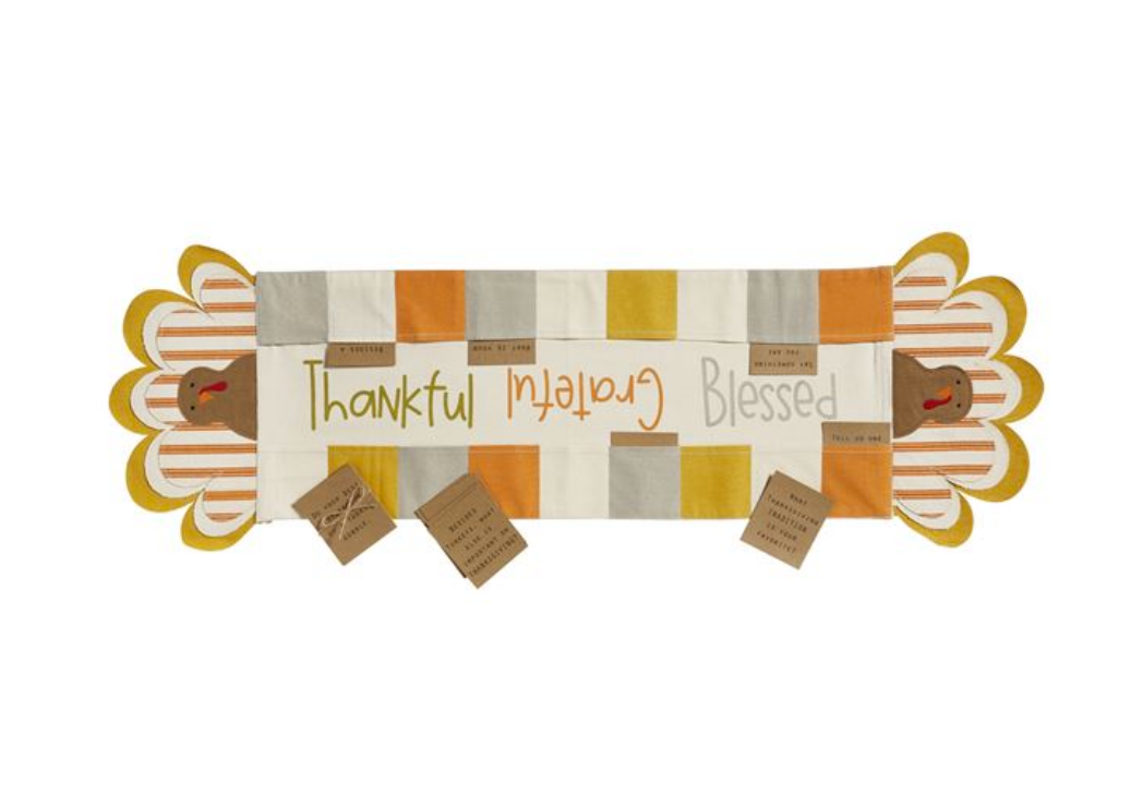 TURKEY TABLE RUNNER WITH CARDS