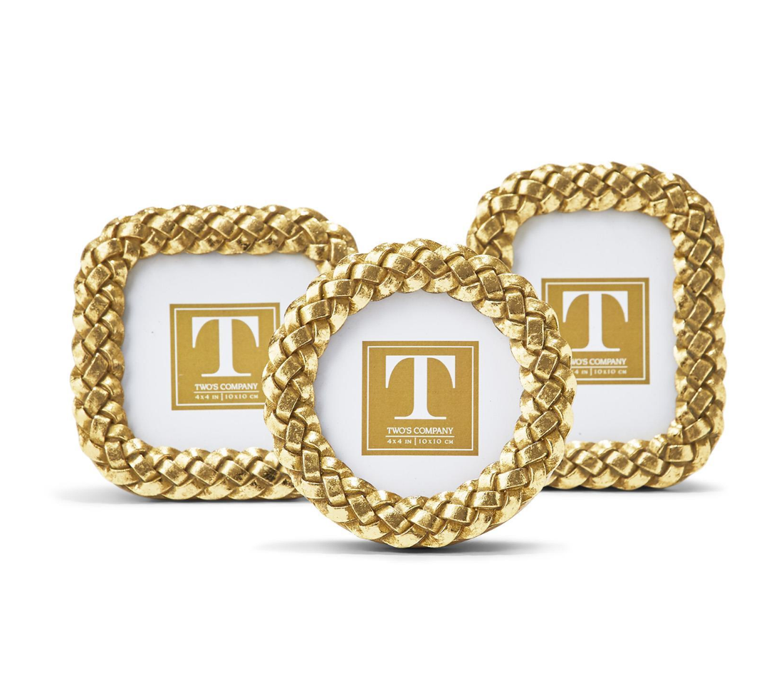 GOLD BRAIDED PICTURE FRAME
