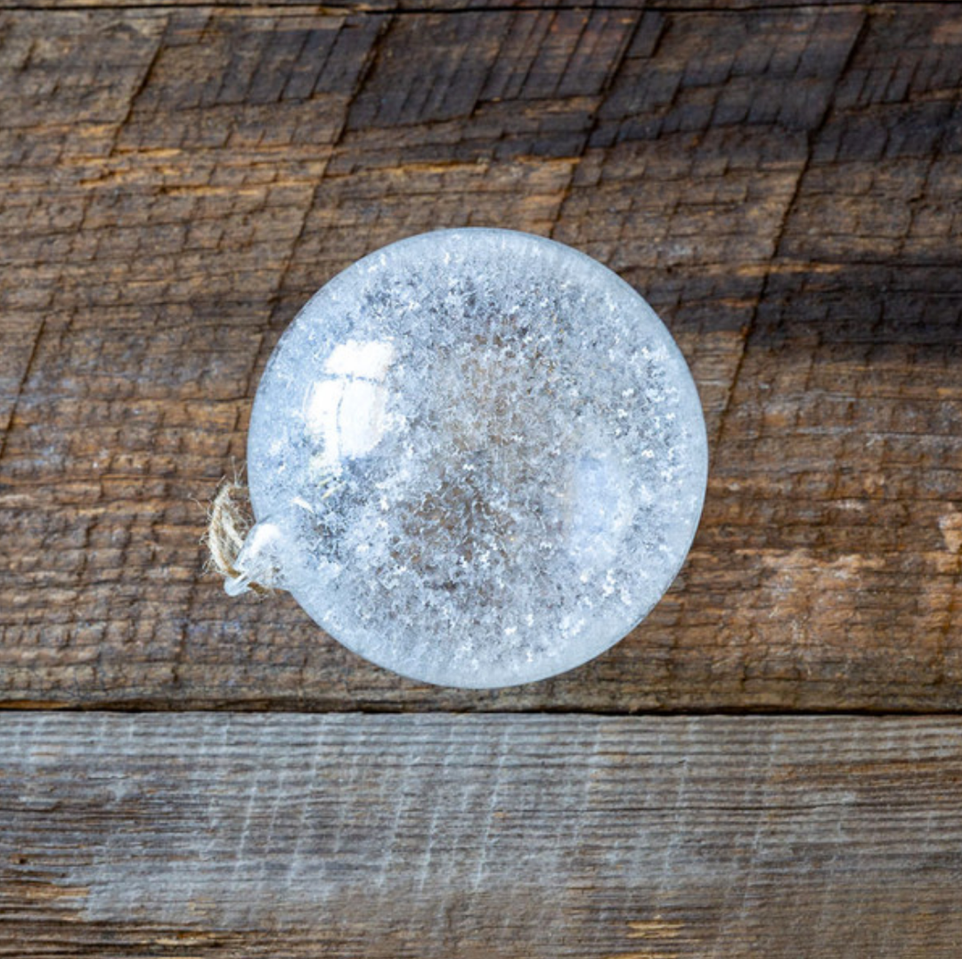 FROSTED GLASS ORNAMENT