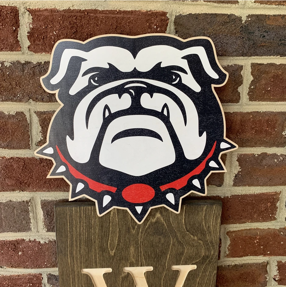 BULLDOG WELCOME SIGN TOPPER
