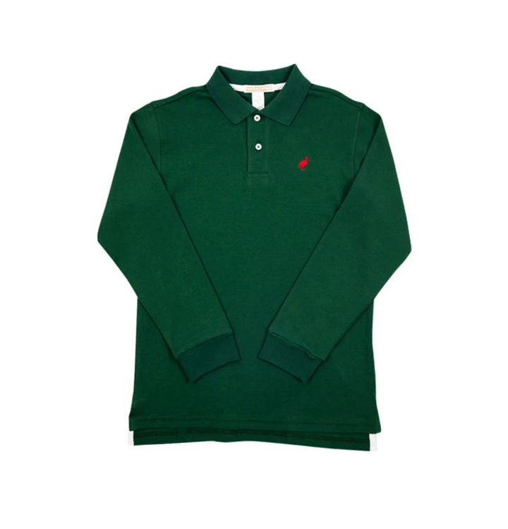 GRIER GREEN LONG SLEEVE PRIM & PROPER POLO