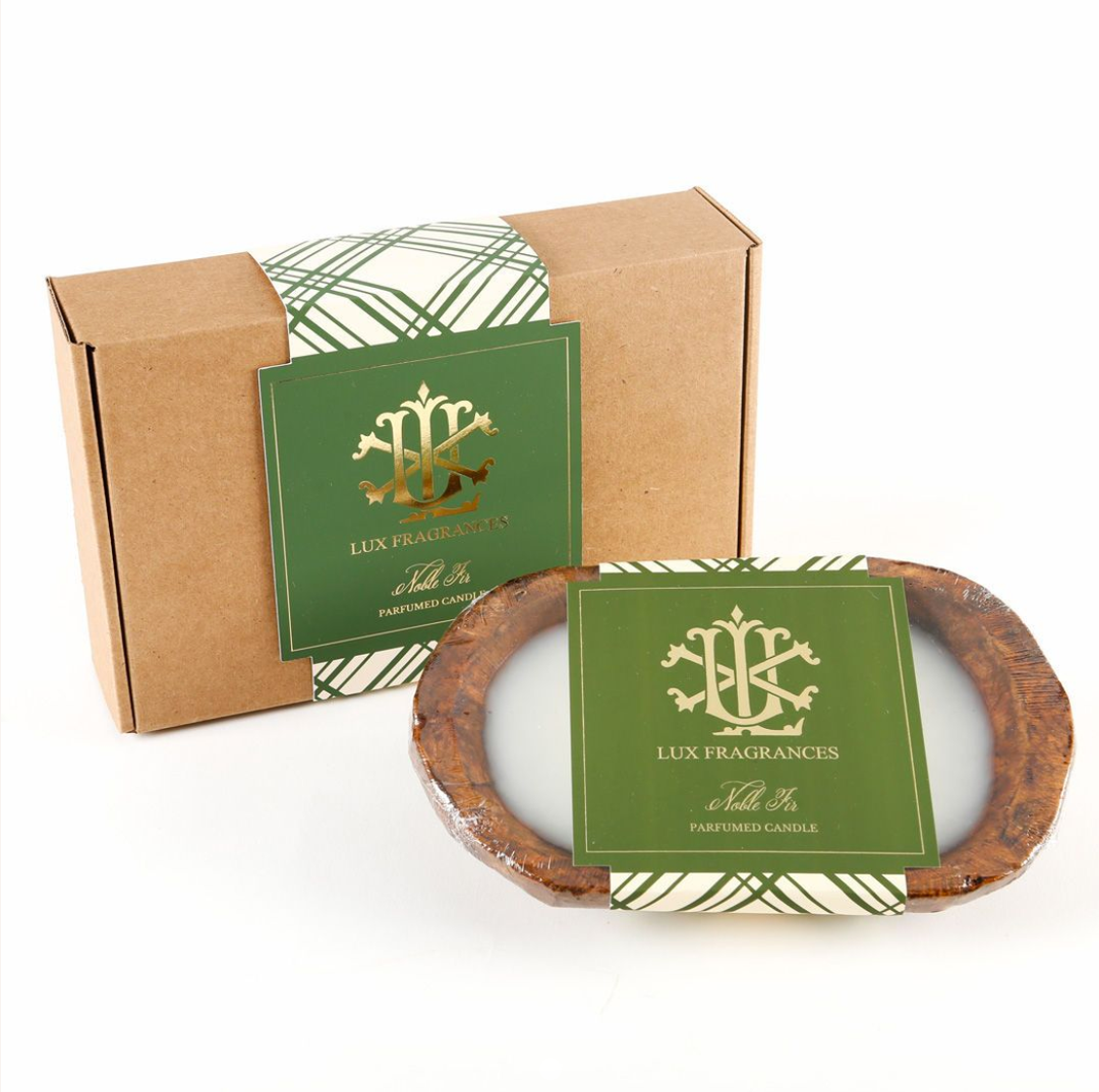NOBLE FIR 3 WICK DOUGH BOWL GIFT BOXED CANDLE