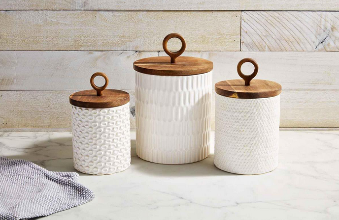STONEWARE CANISTERS