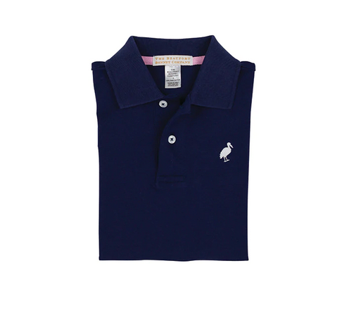 NANTUCKET NAVY W/ WHITE STORK PRIM & PROPER POLO