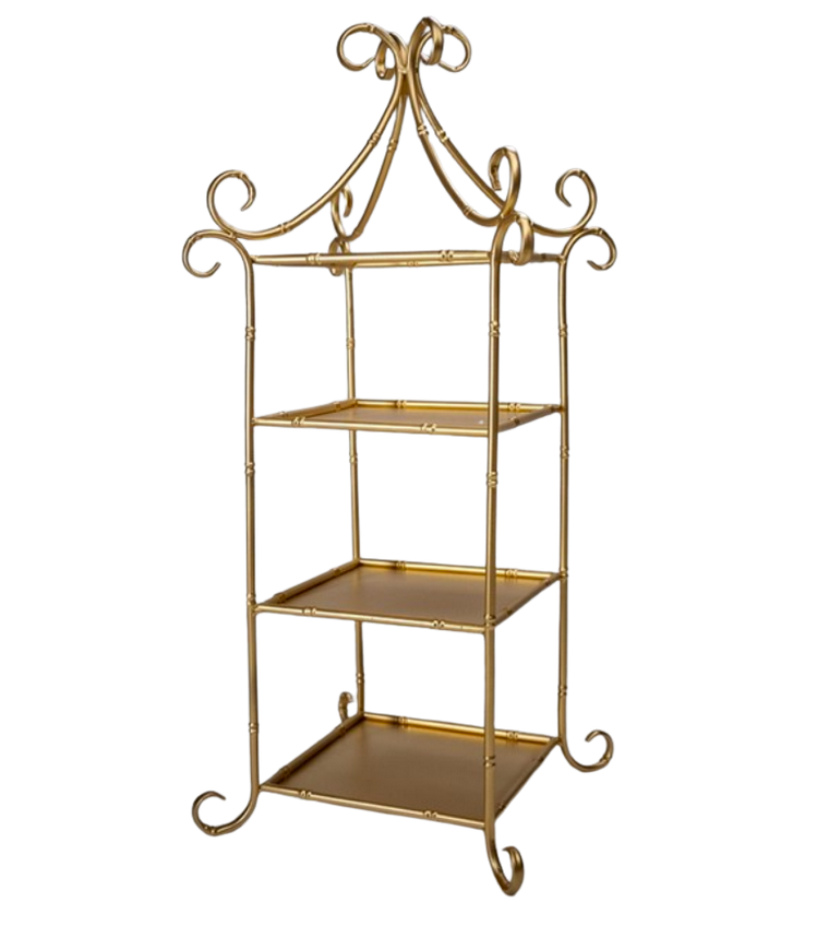 GOLD BAMBOO ETAGERE