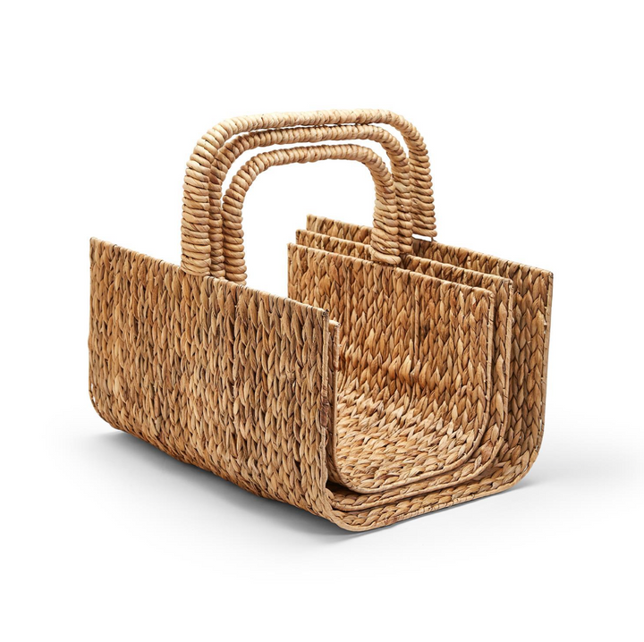 FISH BONE WEAVE HAND CRAFTED CARRIER BASKETS