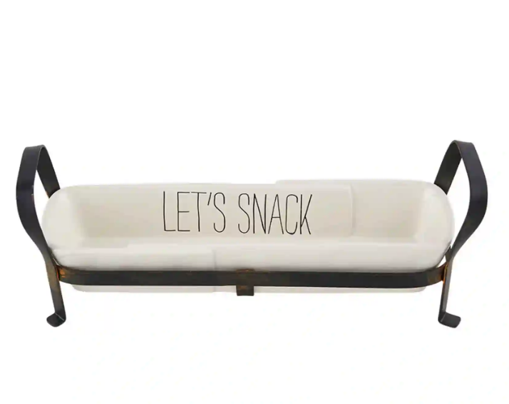 LET'S SNACK DISH STAND SET